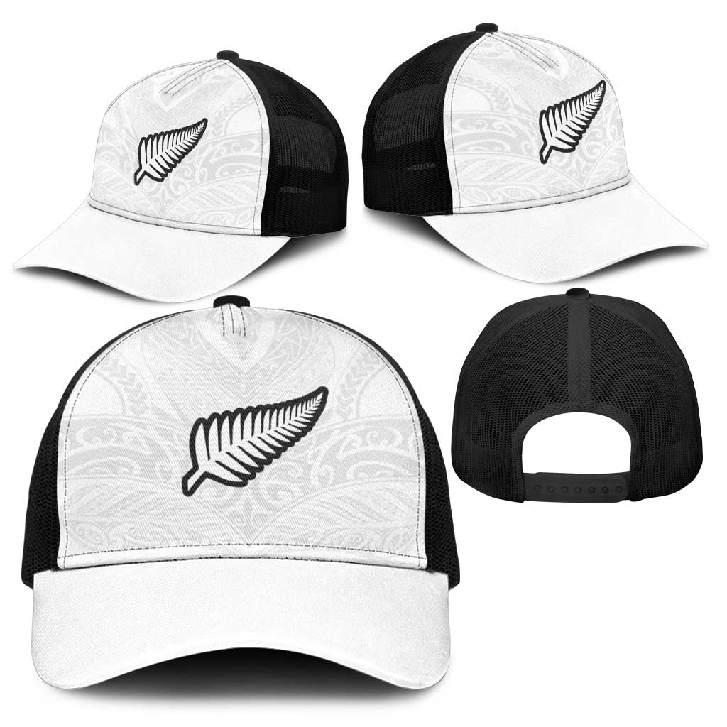 New Zealand Football Baseball Net Cap The Whites-Sporty T90 Style - Polynesian Pride