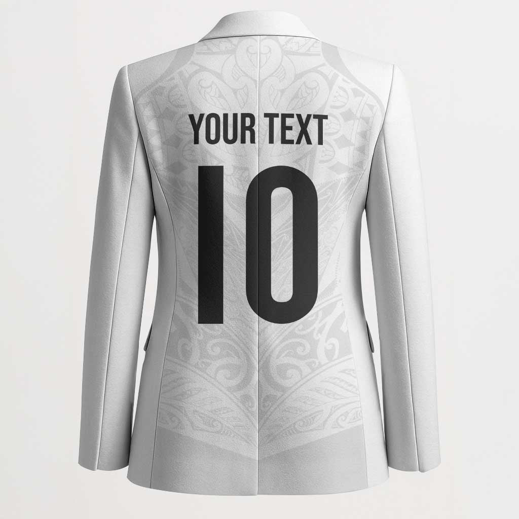 Custom New Zealand Football Blazer The Whites-Sporty T90 Style LT03 - Polynesian Pride