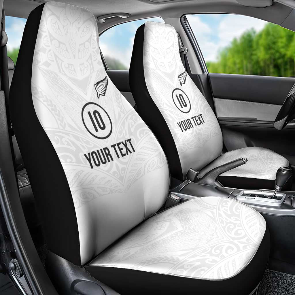 Custom New Zealand Football Car Seat Cover The Whites-Sporty T90 Style LT03 - Polynesian Pride