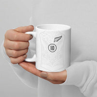 Custom New Zealand Football Ceramic Mug The Whites-Sporty T90 Style - Polynesian Pride