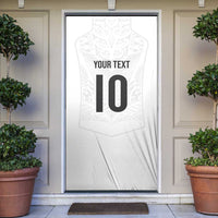 Custom New Zealand Football Door Cover The Whites-Sporty T90 Style LT03 White - Polynesian Pride