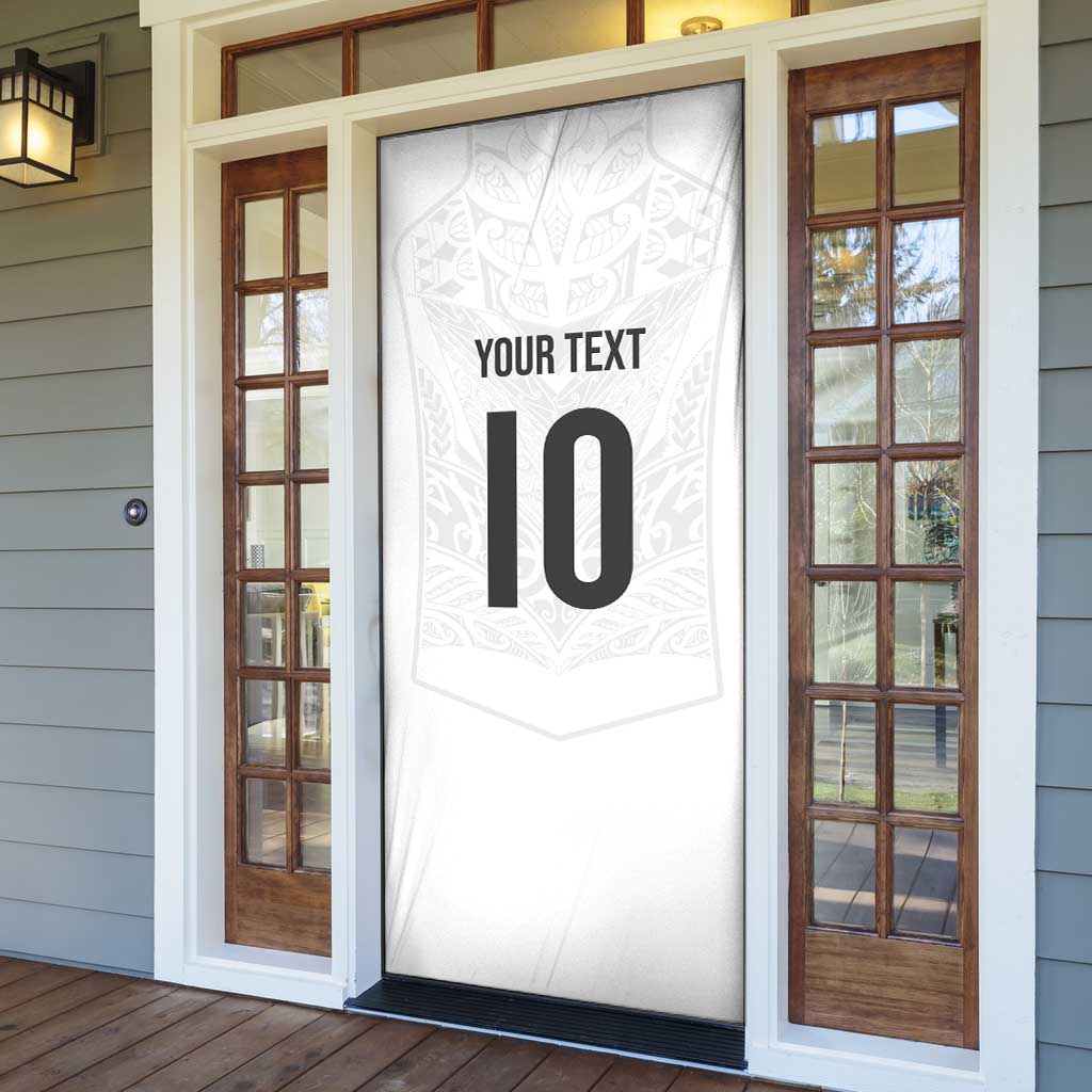 Custom New Zealand Football Door Cover The Whites-Sporty T90 Style LT03 - Polynesian Pride