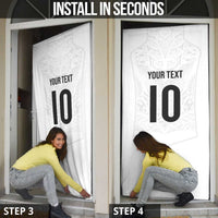 Custom New Zealand Football Door Cover The Whites-Sporty T90 Style LT03 - Polynesian Pride