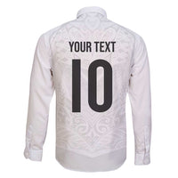 Custom New Zealand Football Family Matching Long Sleeve Bodycon Dress and Hawaiian Shirt The Whites-Sporty T90 Style LT03 - Polynesian Pride