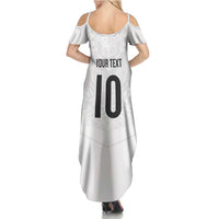 Custom New Zealand Football Family Matching Summer Maxi Dress and Hawaiian Shirt The Whites-Sporty T90 Style LT03 - Polynesian Pride