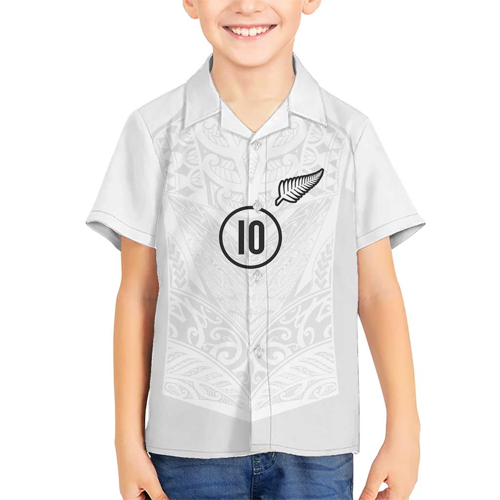 Custom New Zealand Football Hawaiian Shirt The Whites-Sporty T90 Style LT03 - Polynesian Pride