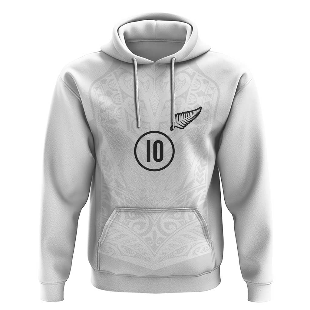 Custom New Zealand Football Hoodie The Whites-Sporty T90 Style LT03 Pullover Hoodie White - Polynesian Pride