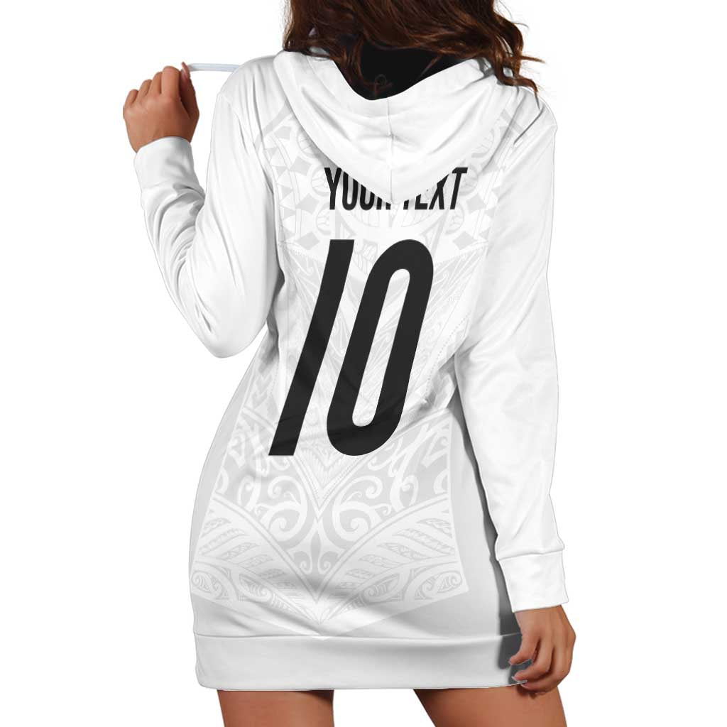 Custom New Zealand Football Hoodie Dress The Whites-Sporty T90 Style LT03 - Polynesian Pride