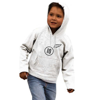 Custom New Zealand Football Kid Hoodie The Whites-Sporty T90 Style LT03 - Polynesian Pride