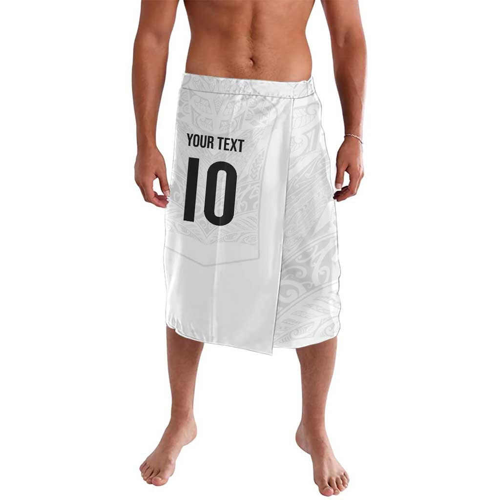 Custom New Zealand Football Lavalava The Whites-Sporty T90 Style LT03 White - Polynesian Pride