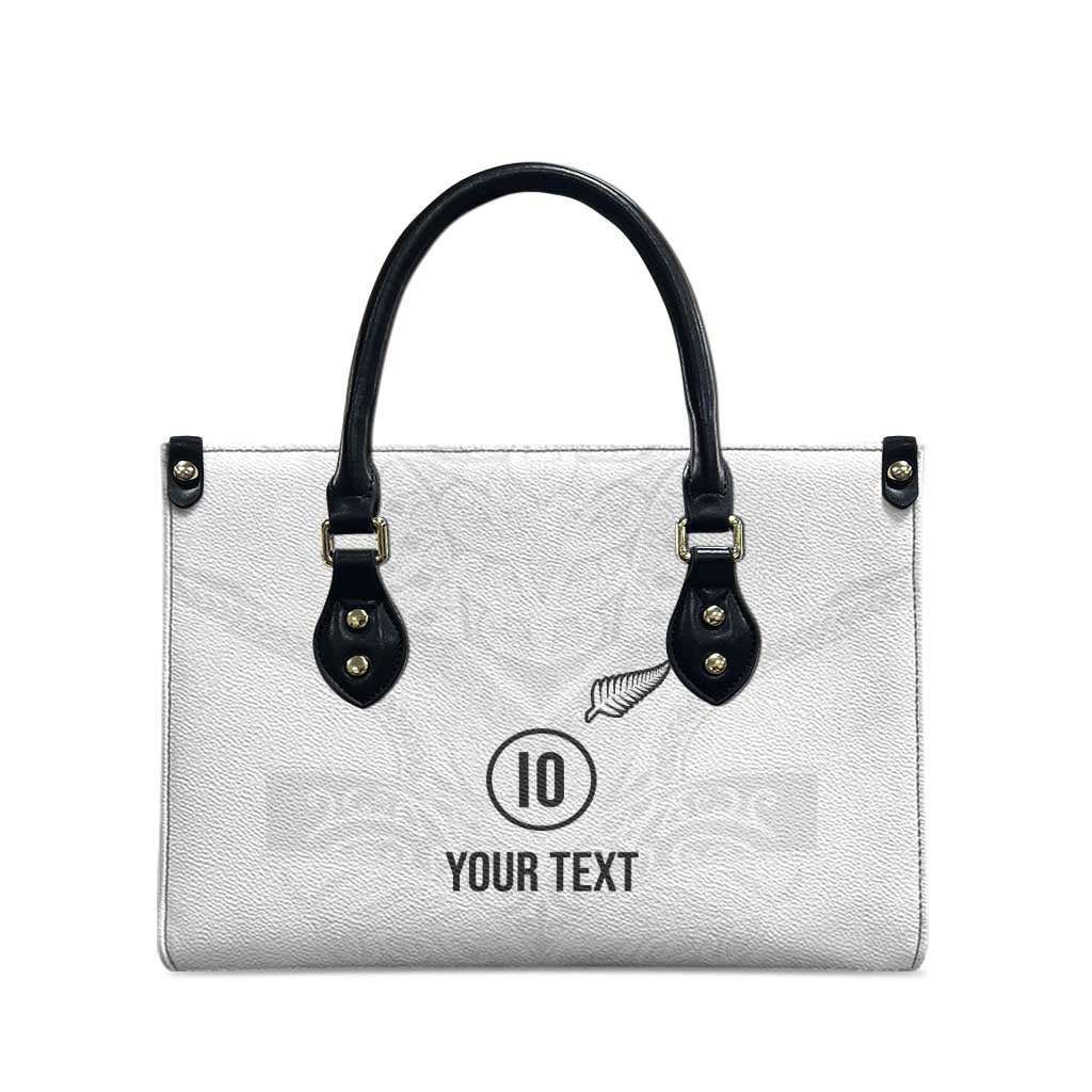 Custom New Zealand Football Leather Bag The Whites-Sporty T90 Style LT03 - Polynesian Pride