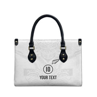 Custom New Zealand Football Leather Bag The Whites-Sporty T90 Style LT03 - Polynesian Pride