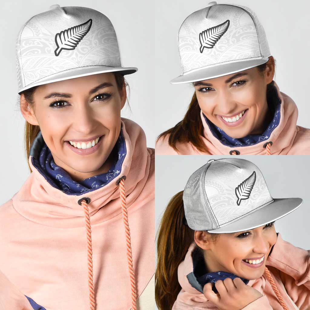 New Zealand Football Mesh Trucker Cap The Whites-Sporty T90 Style LT03 - Polynesian Pride