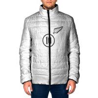 Custom New Zealand Football Padded Jacket The Whites-Sporty T90 Style LT03 Men White - Polynesian Pride