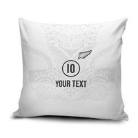 Custom New Zealand Football Pillow Cover The Whites-Sporty T90 Style LT03 White - Polynesian Pride
