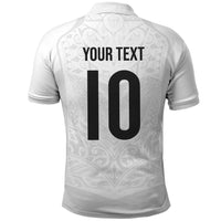 Custom New Zealand Football Polo Shirt The Whites-Sporty T90 Style LT03 - Polynesian Pride