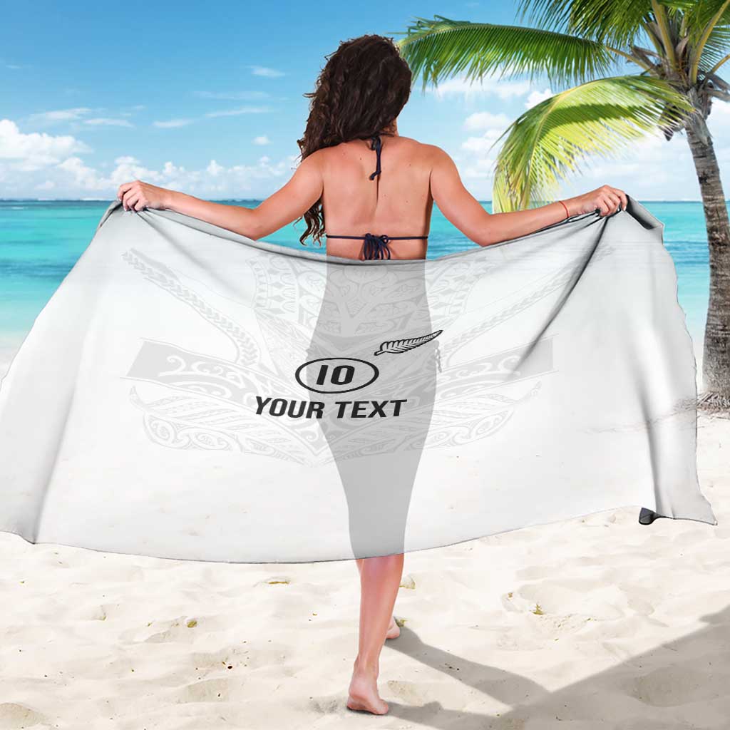 Custom New Zealand Football Sarong The Whites-Sporty T90 Style LT03 - Polynesian Pride