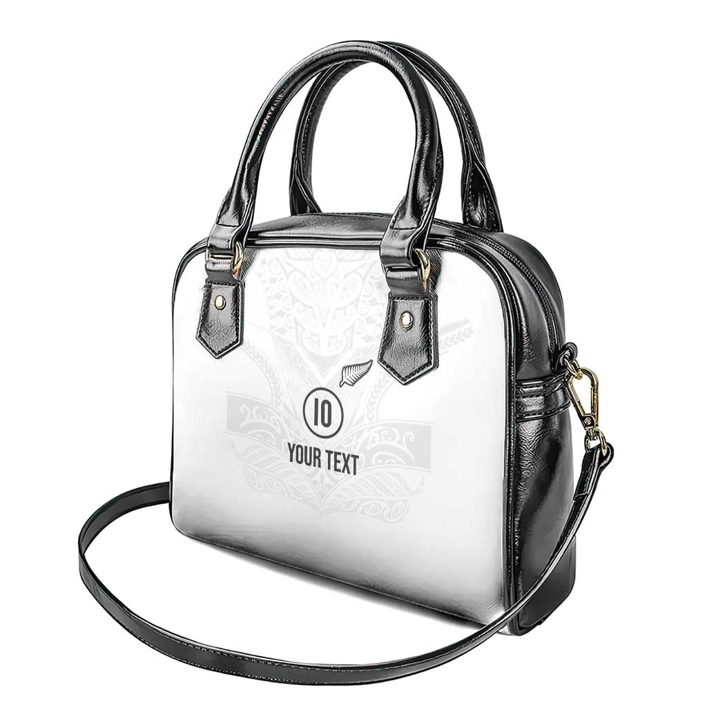 Custom New Zealand Football Shoulder Handbag The Whites-Sporty T90 Style LT03 - Polynesian Pride