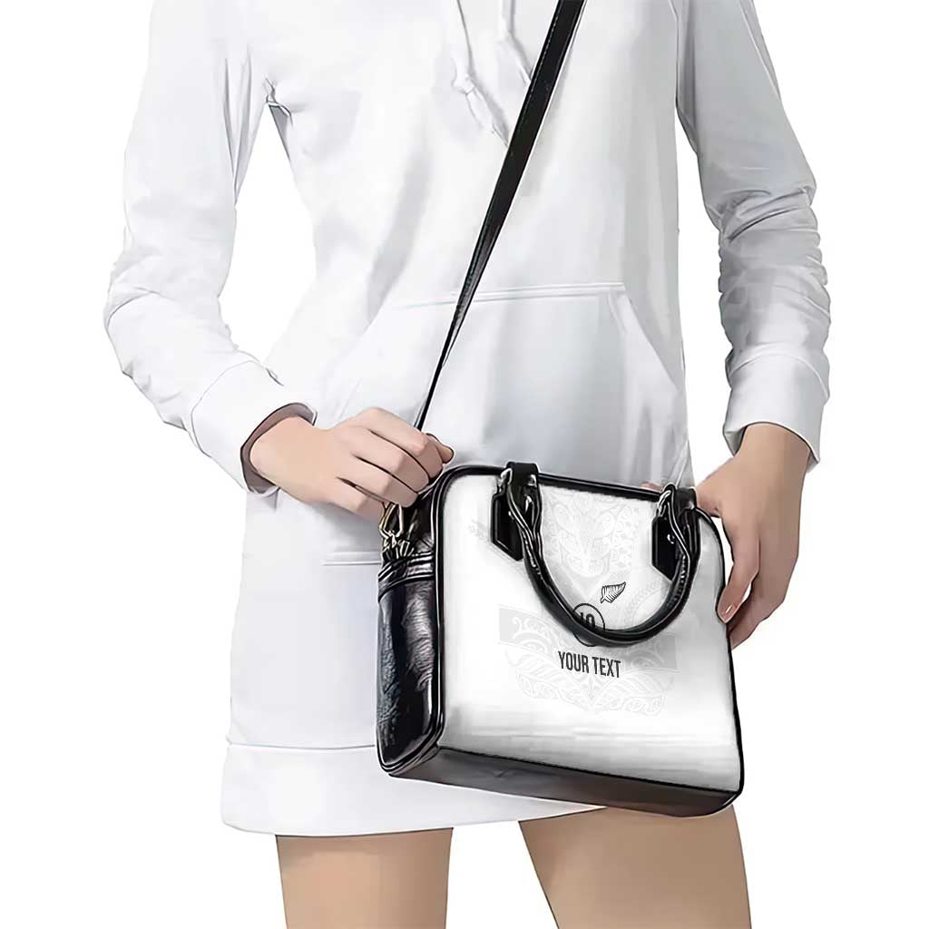 Custom New Zealand Football Shoulder Handbag The Whites-Sporty T90 Style LT03 - Polynesian Pride