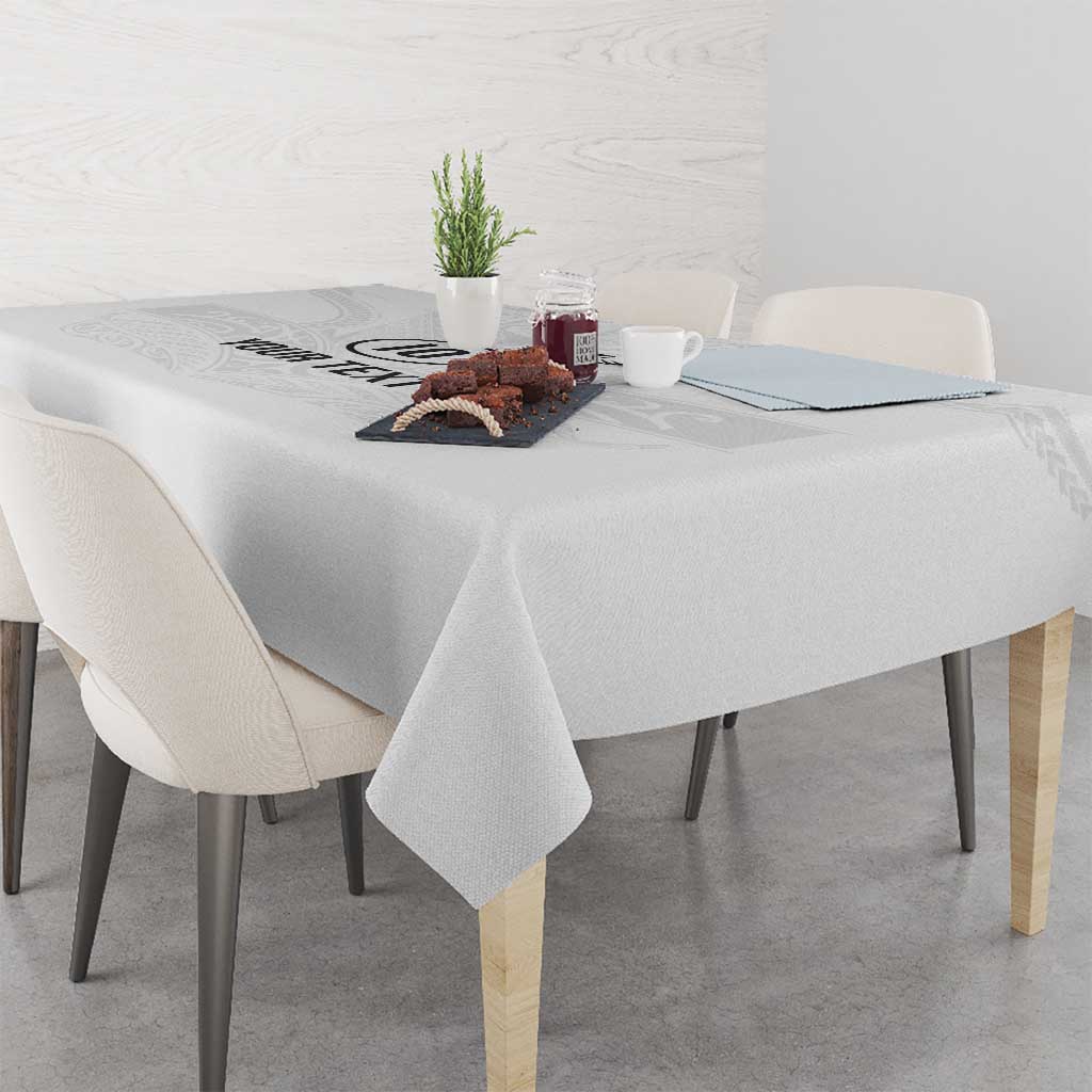 Custom New Zealand Football Tablecloth The Whites-Sporty T90 Style LT03 - Polynesian Pride