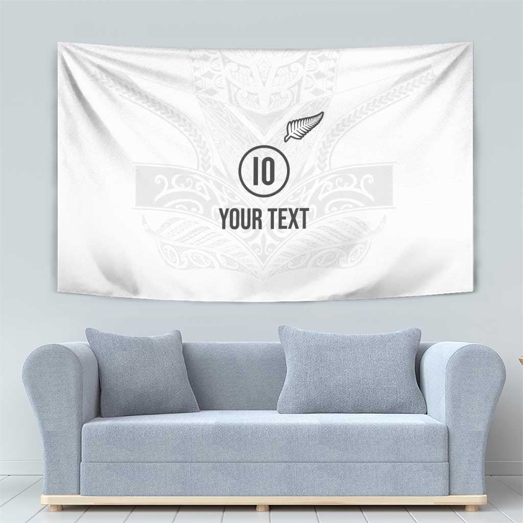 Custom New Zealand Football Tapestry The Whites-Sporty T90 Style LT03 - Polynesian Pride