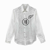 Custom New Zealand Football Women Casual Shirt The Whites-Sporty T90 Style LT03 - Polynesian Pride