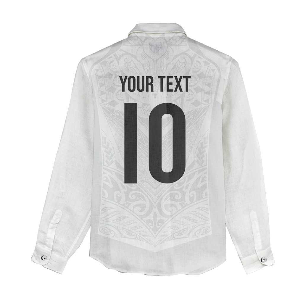 Custom New Zealand Football Women Casual Shirt The Whites-Sporty T90 Style LT03 - Polynesian Pride