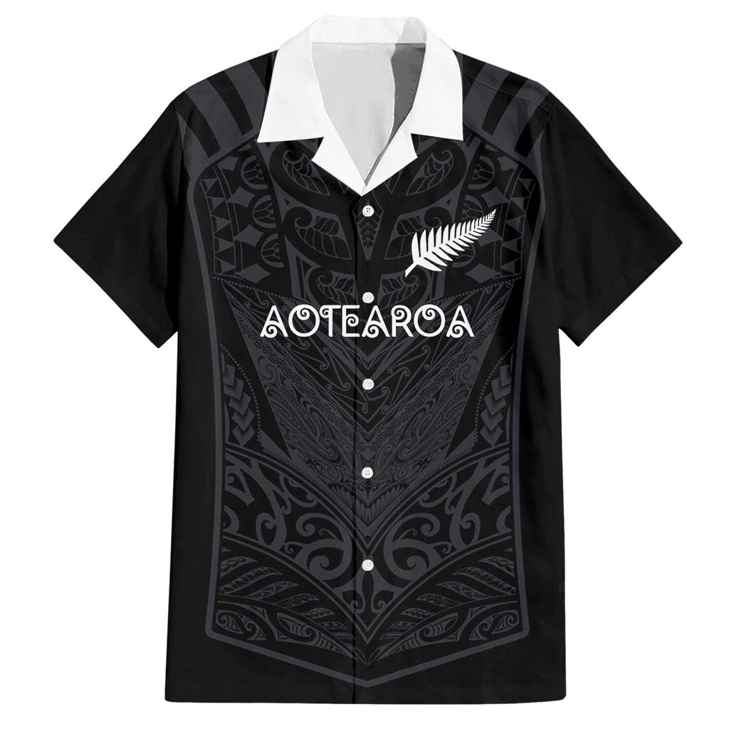 Custom Aotearoa Rugby Hawaiian Shirt The Blacks-Sporty T90 Style LT03 Black - Polynesian Pride