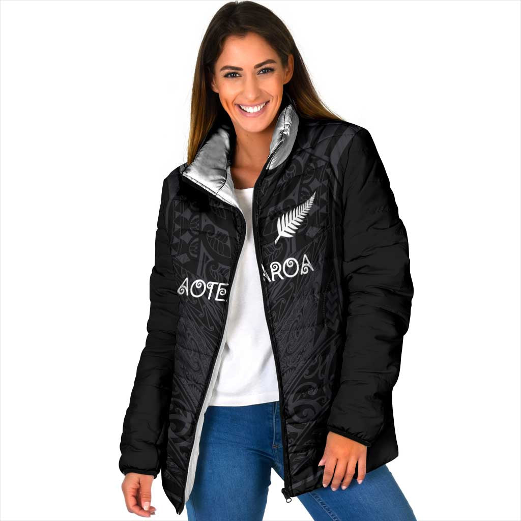Custom Aotearoa Rugby Padded Jacket The Blacks-Sporty T90 Style - Polynesian Pride