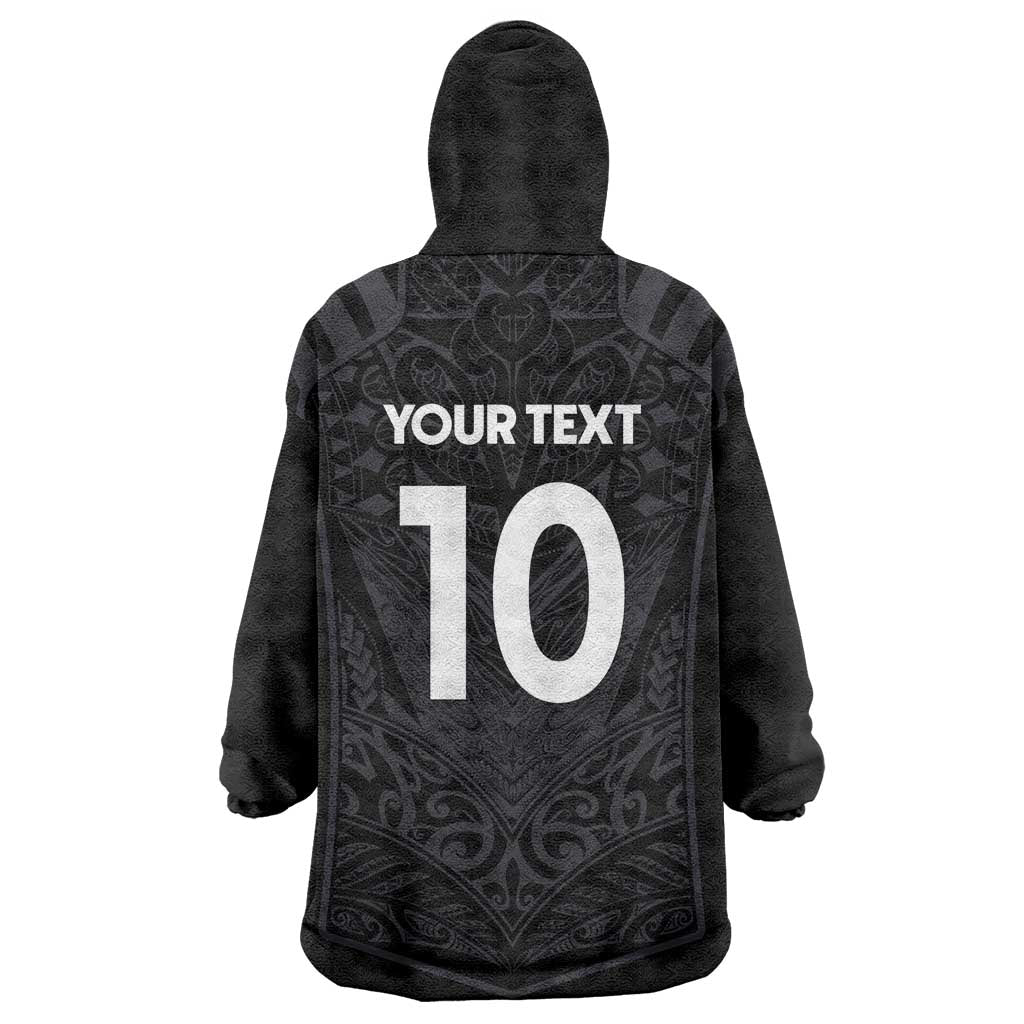 Custom Aotearoa Rugby Wearable Blanket Hoodie The Blacks-Sporty T90 Style LT03 - Polynesian Pride