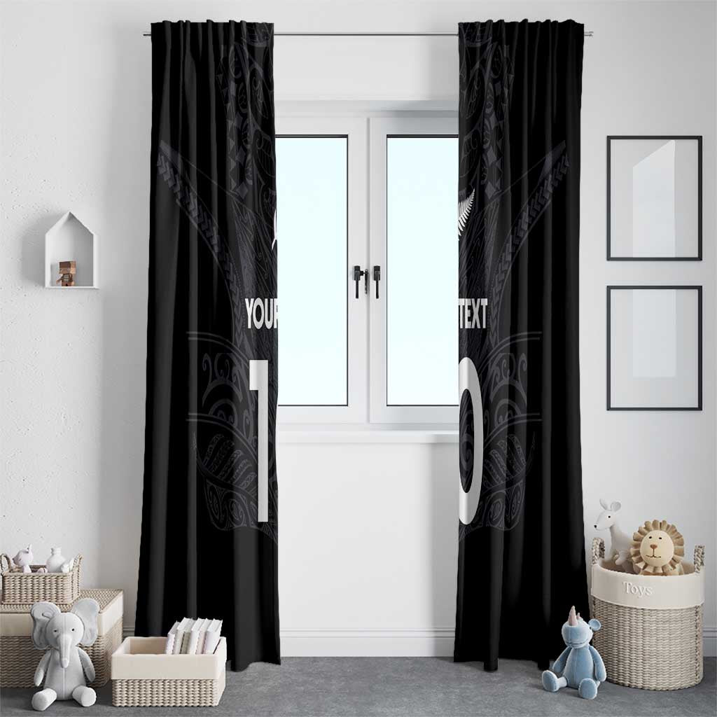 Custom Aotearoa Rugby Window Curtain The Blacks-Sporty T90 Style - Polynesian Pride