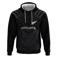Custom Aotearoa Rugby Zip Hoodie The Blacks-Sporty T90 Style LT03 Pullover Hoodie Black - Polynesian Pride
