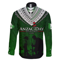 Norfolk Island ANZAC Day Family Matching Off Shoulder Maxi Dress and Hawaiian Shirt Soldier Lest We Forget Camouflage LT03 - Polynesian Pride