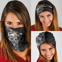 American Samoa Flag Day Neck Gaiter Tribal Tattoo with Eagle Black