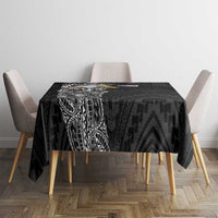 American Samoa Flag Day Tablecloth Tribal Tattoo with Eagle Black