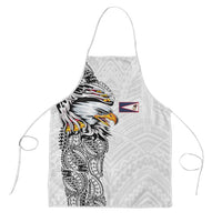 American Samoa Flag Day Apron Tribal Tattoo with Eagle White