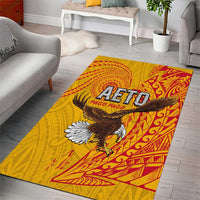 American Samoa Flag Day Area Rug Fautasi Race Pago Pago-Aeto Eagle Wings Tribal Style