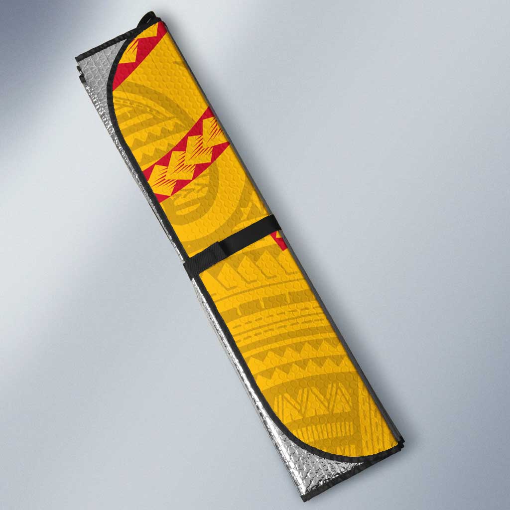 American Samoa Flag Day Auto Sun Shade Fautasi Race Pago Pago-Aeto Eagle Wings Tribal Style