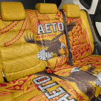 American Samoa Flag Day Back Car Seat Cover Fautasi Race Pago Pago-Aeto Eagle Wings Tribal Style LT03 - Polynesian Pride