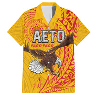 Personalised American Samoa Flag Day Family Matching Tank Maxi Dress and Hawaiian Shirt Fautasi Race Pago Pago-Aeto Eagle Wings Tribal Style LT03 Dad's Shirt - Short Sleeve Multicolor - Polynesian Pride
