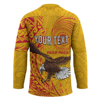 Personalised American Samoa Flag Day Hockey Jersey Fautasi Race Pago Pago-Aeto Eagle Wings Tribal Style LT03 - Polynesian Pride