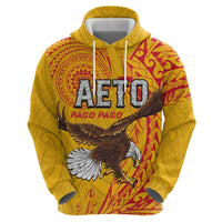 Personalised American Samoa Flag Day Hoodie Fautasi Race Pago Pago-Aeto Eagle Wings Tribal Style LT03 - Polynesian Pride