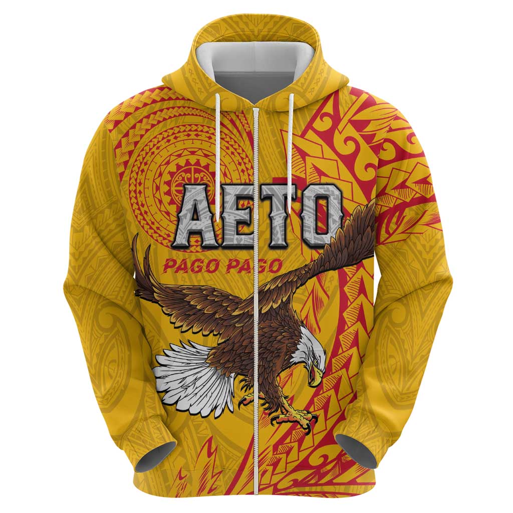 Personalised American Samoa Flag Day Hoodie Fautasi Race Pago Pago-Aeto Eagle Wings Tribal Style LT03 - Polynesian Pride
