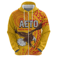 Personalised American Samoa Flag Day Hoodie Fautasi Race Pago Pago-Aeto Eagle Wings Tribal Style LT03 - Polynesian Pride