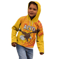 Personalised American Samoa Flag Day Kid Hoodie Fautasi Race Pago Pago-Aeto Eagle Wings Tribal Style LT03 - Polynesian Pride