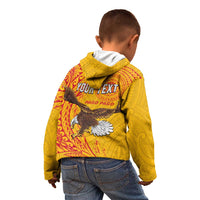 Personalised American Samoa Flag Day Kid Hoodie Fautasi Race Pago Pago-Aeto Eagle Wings Tribal Style LT03 - Polynesian Pride