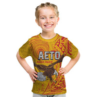 Personalised American Samoa Flag Day Kid T Shirt Fautasi Race Pago Pago-Aeto Eagle Wings Tribal Style LT03 Multicolor - Polynesian Pride