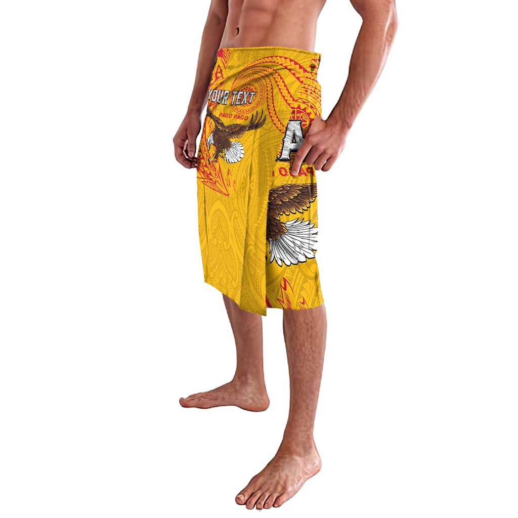 Personalised American Samoa Flag Day Lavalava Fautasi Race Pago Pago-Aeto Eagle Wings Tribal Style