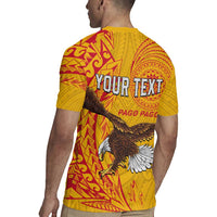 Personalised American Samoa Flag Day Rugby Jersey Fautasi Race Pago Pago-Aeto Eagle Wings Tribal Style LT03 - Polynesian Pride