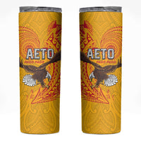American Samoa Flag Day Skinny Tumbler Fautasi Race Pago Pago-Aeto Eagle Wings Tribal Style LT03 Multicolor - Polynesian Pride